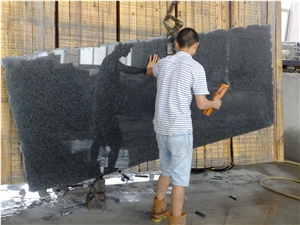 Nero Impala Granite Black Granite Slab