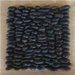 Polished Black Standing Pebble Stone for Garden Polished Black Standing Pebble Stone for Garden