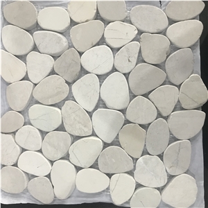 White Pebble Mosaic Cheap White Mosaic