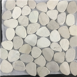 White Pebble Stone Mosaic Tiles for Garden White Pebble Stone Mosaic Tiles for Garden