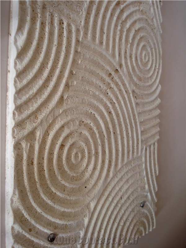 Ivory Travertine Decorative 3d Wall Panels