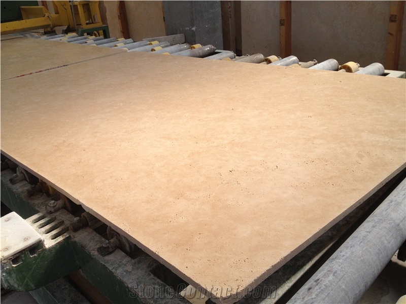 Ivory Travertine Slabs - Saw Cut Unfilled