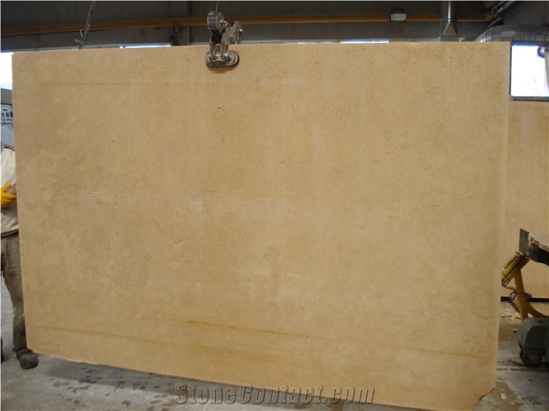 Ivory Travertine Slabs - Saw Cut Unfilled