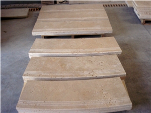 Travertine Stairs, Risers, Thresholds