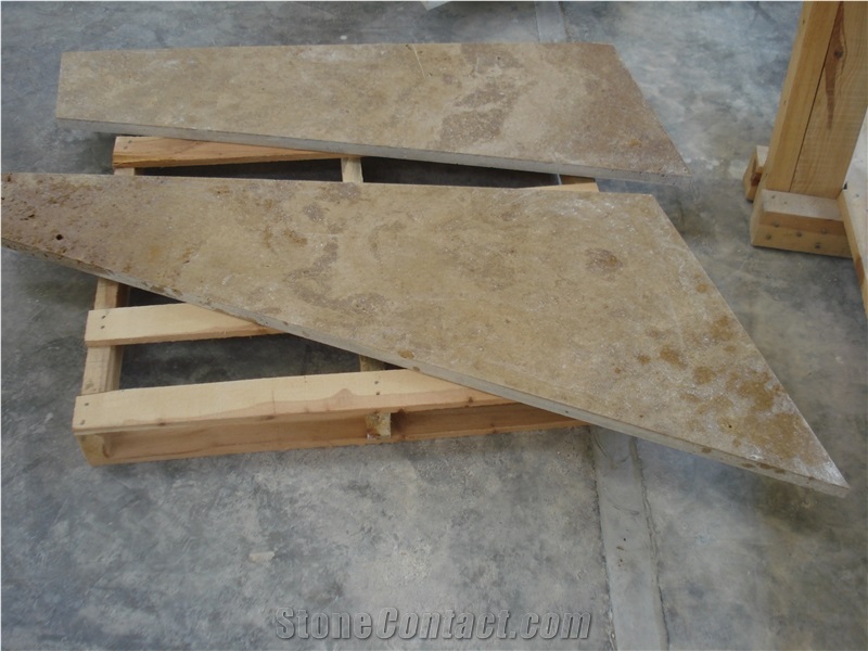 Travertine Stairs, Risers, Thresholds