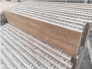 Beige Travertine Honeycomb Panels