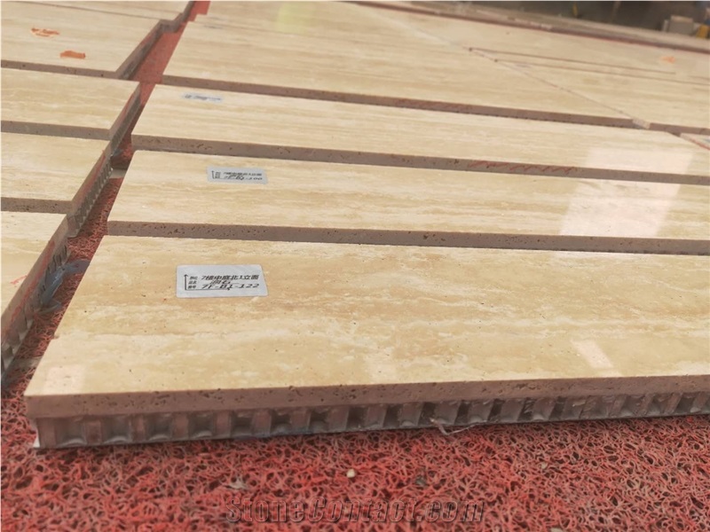 Beige Travertine Honeycomb Panels