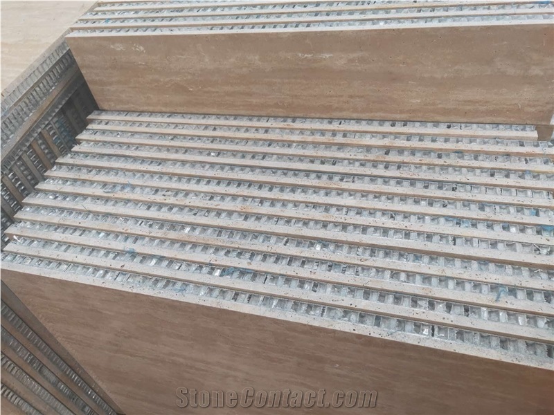 Beige Travertine Honeycomb Panels