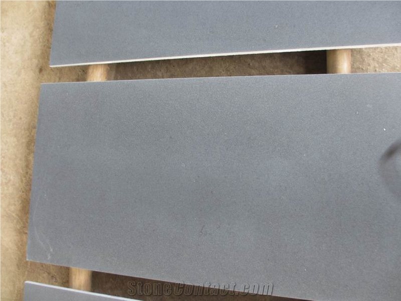 China Grey Basalt Lavastone Honed Floor Tiles