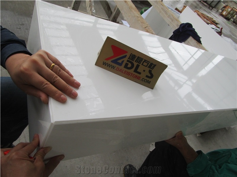 Nano White Artificial Marble Kitchen Countertop