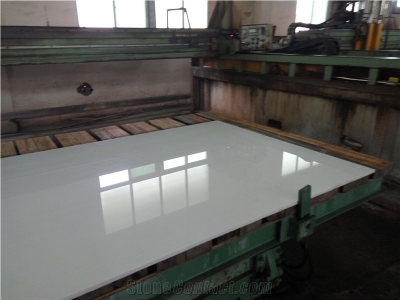 Nano White Artificial Marble Kitchen Countertop