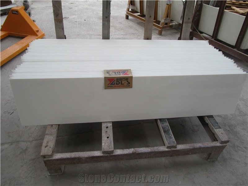 Nano White Artificial Marble Kitchen Countertop