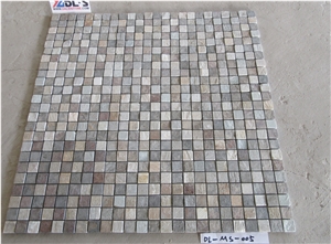 Rusty Yellow Split Slate Mosaic Wall Floor Tiles