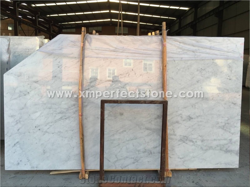 White Marble Slab, Bianco Carrara White Marble