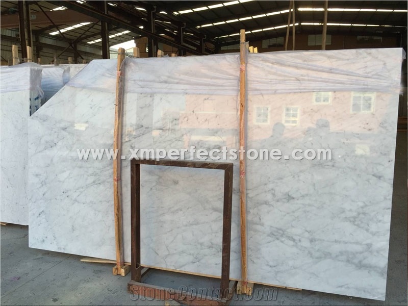 White Marble Slab, Bianco Carrara White Marble