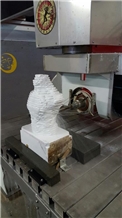 Helios Five 5-axis machining center and bridge saw (6 axes with the lathe)
