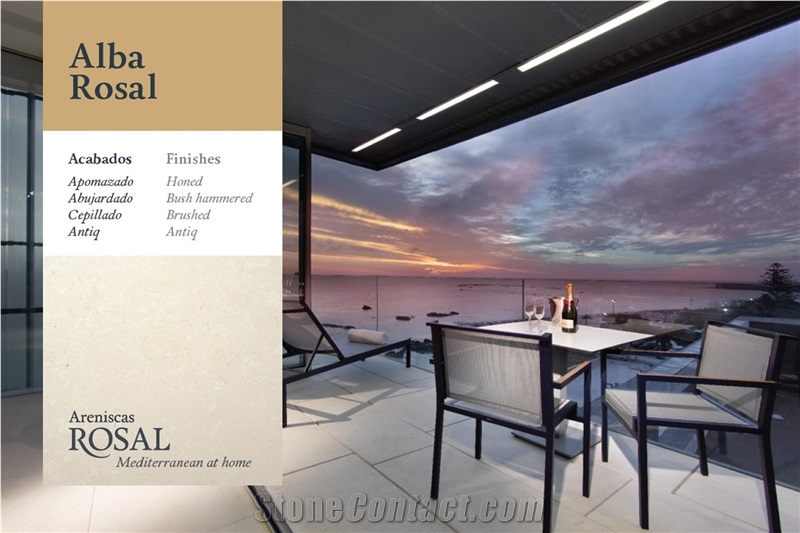 Caliza Alba Rosal Limestone Slabs & Tiles