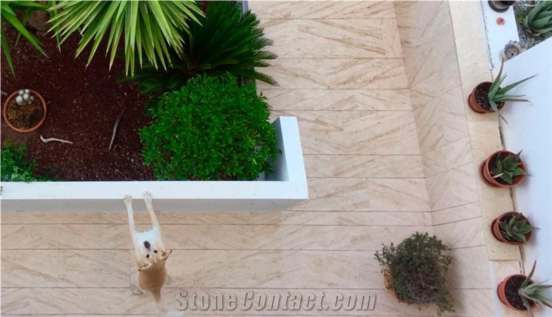 Marina Rosal Sandstone Vein Cut Floor Tiles