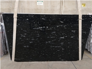 Via Lactea Granite Slab, Brazil Black Granite