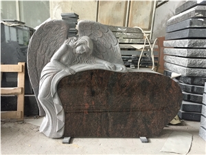Aurora Stone Granite Monument with Angel Sculpted