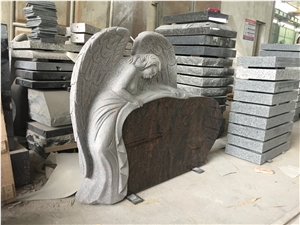 Aurora Stone Granite Monument with Angel Sculpted