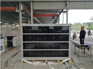 G603 48 Niche Columbarium with Black Shutters