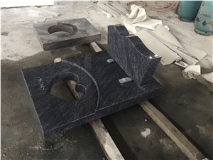 Mass Blue Heart Style Granite Private Monument