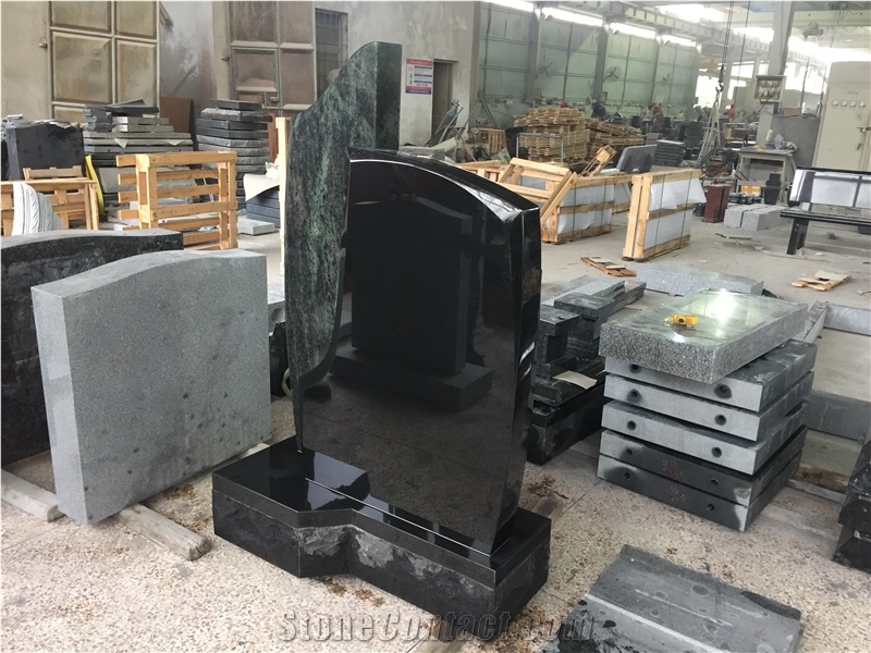 Tropical Green and Jet Black Custom Shape Monument