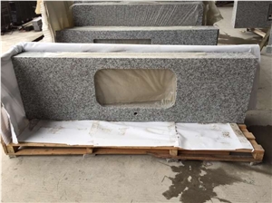G439 Big Flower White Granite Bath Vanity Tops