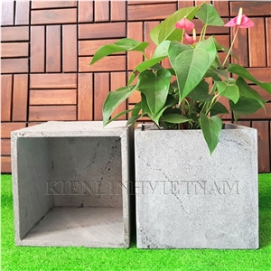 Volcanic Pots - Exterior Basalt Stone Flower Pots