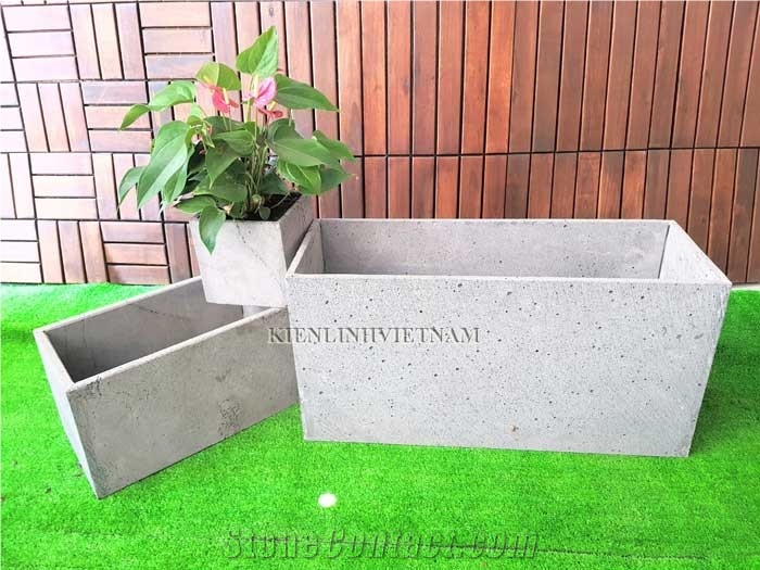 Volcanic Pots, Exterior Basalt Stone Flower Pots