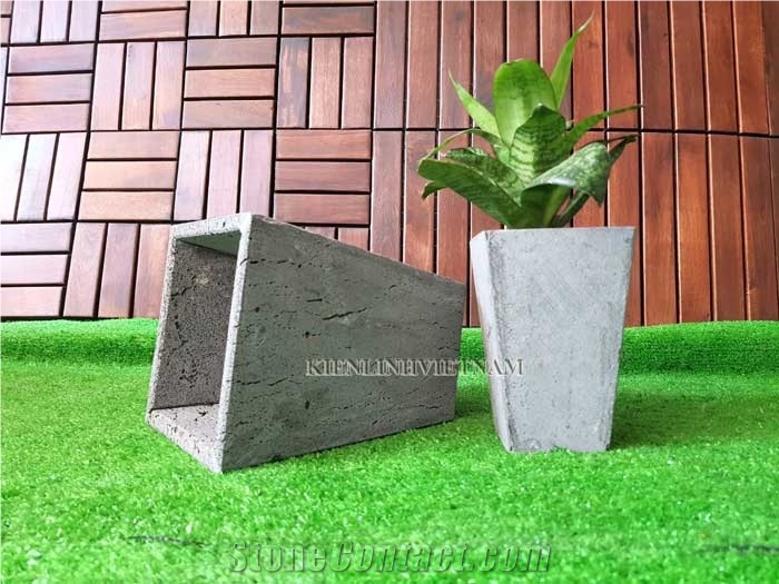 Volcanic Pots, Exterior Basalt Stone Flower Pots