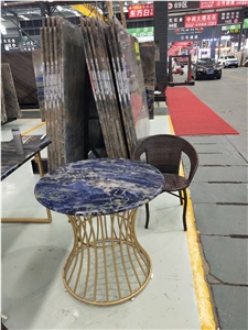 Semi Precious Blue Sodalite Table Semi Precious Blue Sodalite Table