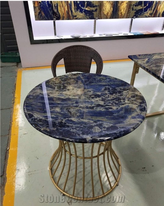 Semi Precious Blue Sodalite Table