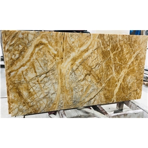 Amber Stone Natural Slabs Floor Gold Marble