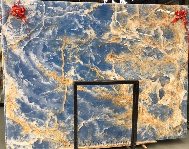 Wall Cladding Blue Onyx Slabs