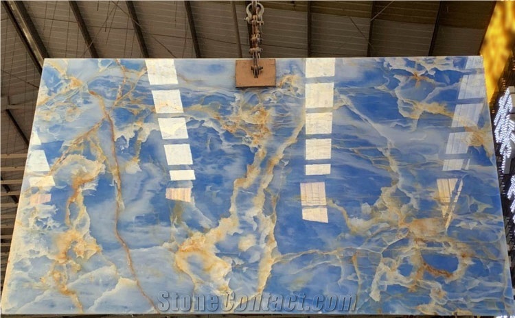 Wall Cladding Blue Onyx Slabs