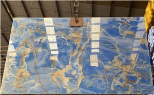 Wall Cladding Blue Onyx Slabs