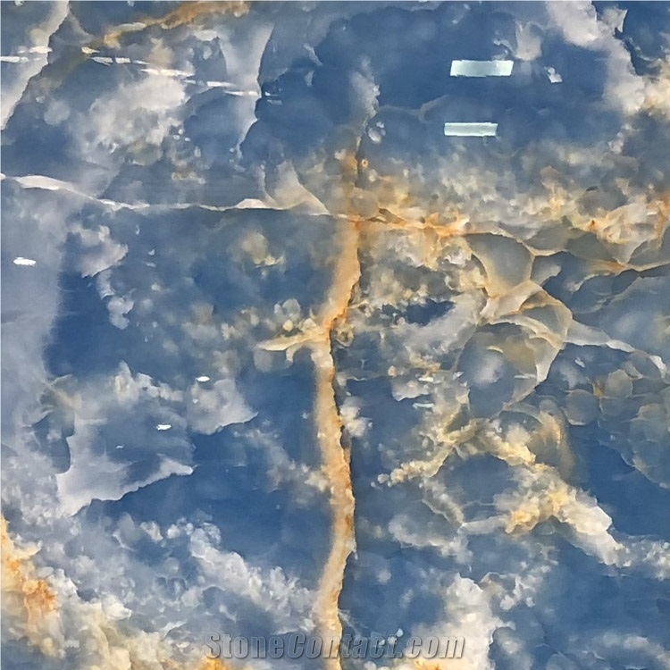 Wall Cladding Blue Onyx Slabs