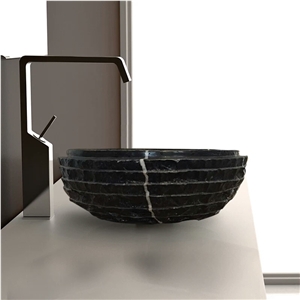 Black Marqunia Marble Sinks,Black Marble Basins