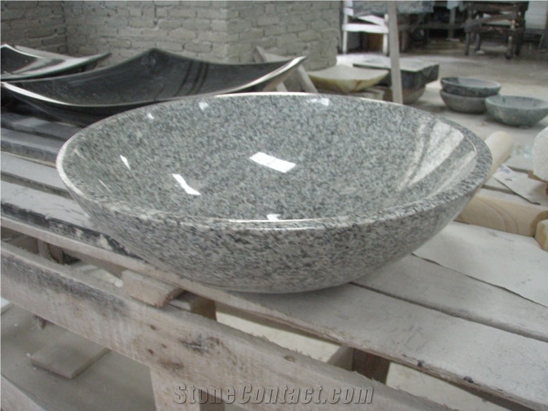 G603 Granite Wash Basins,Light Grey Grantie Sinks