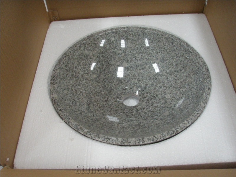 G603 Granite Wash Basins,Light Grey Grantie Sinks