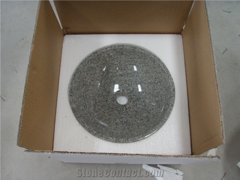 G603 Granite Wash Basins,Light Grey Grantie Sinks