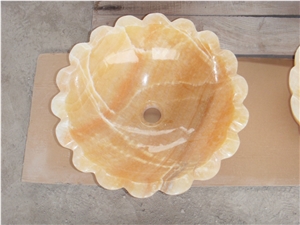 Yellow Onyx Basin,Honey Onyx Wash Bowl,Stone Sinks