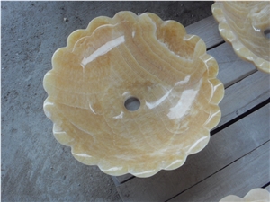 Yellow Onyx Basin,Honey Onyx Wash Bowl,Stone Sinks