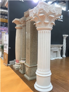 Marble Rome Column Sculptured Capitals