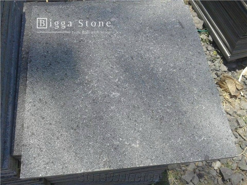 Bali Gray Andesite Stone Tiles Floor Flamed
