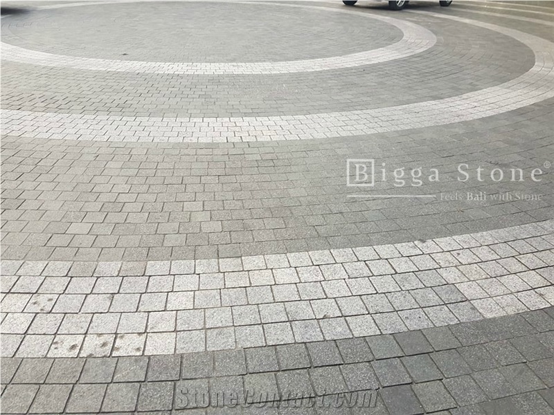 Batu Andesite Flamed Tiles, Java Andesite Grey Light