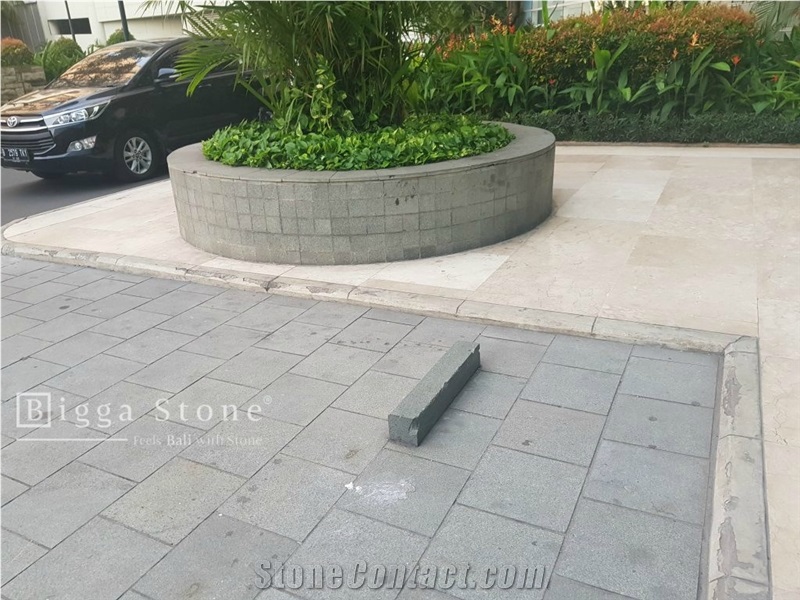 Gray Andesite Stone Tiles Indonesia Wall Flooring