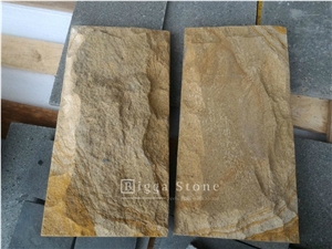 Yellow Palimanan Sandstone Mushroom Stone Wall